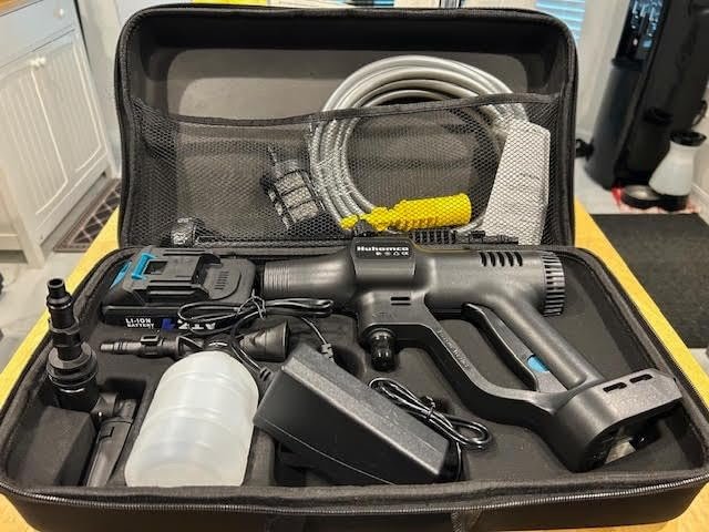 Portable pressure washer setup