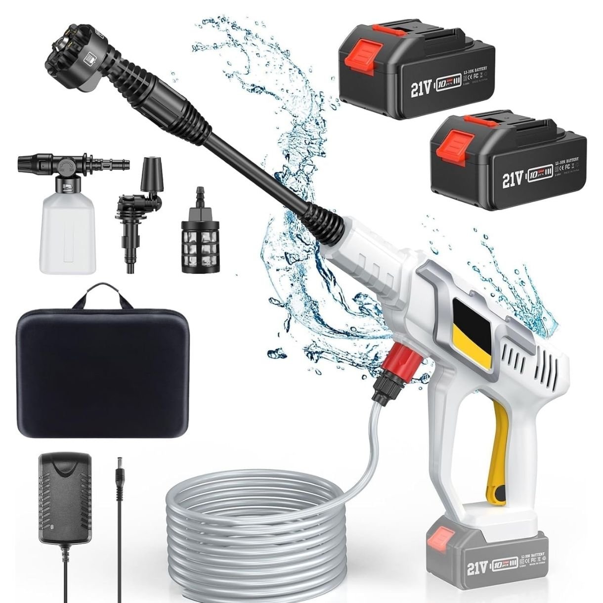 Mașină de Spălat cu Presiune Fără Fir în Acțiune